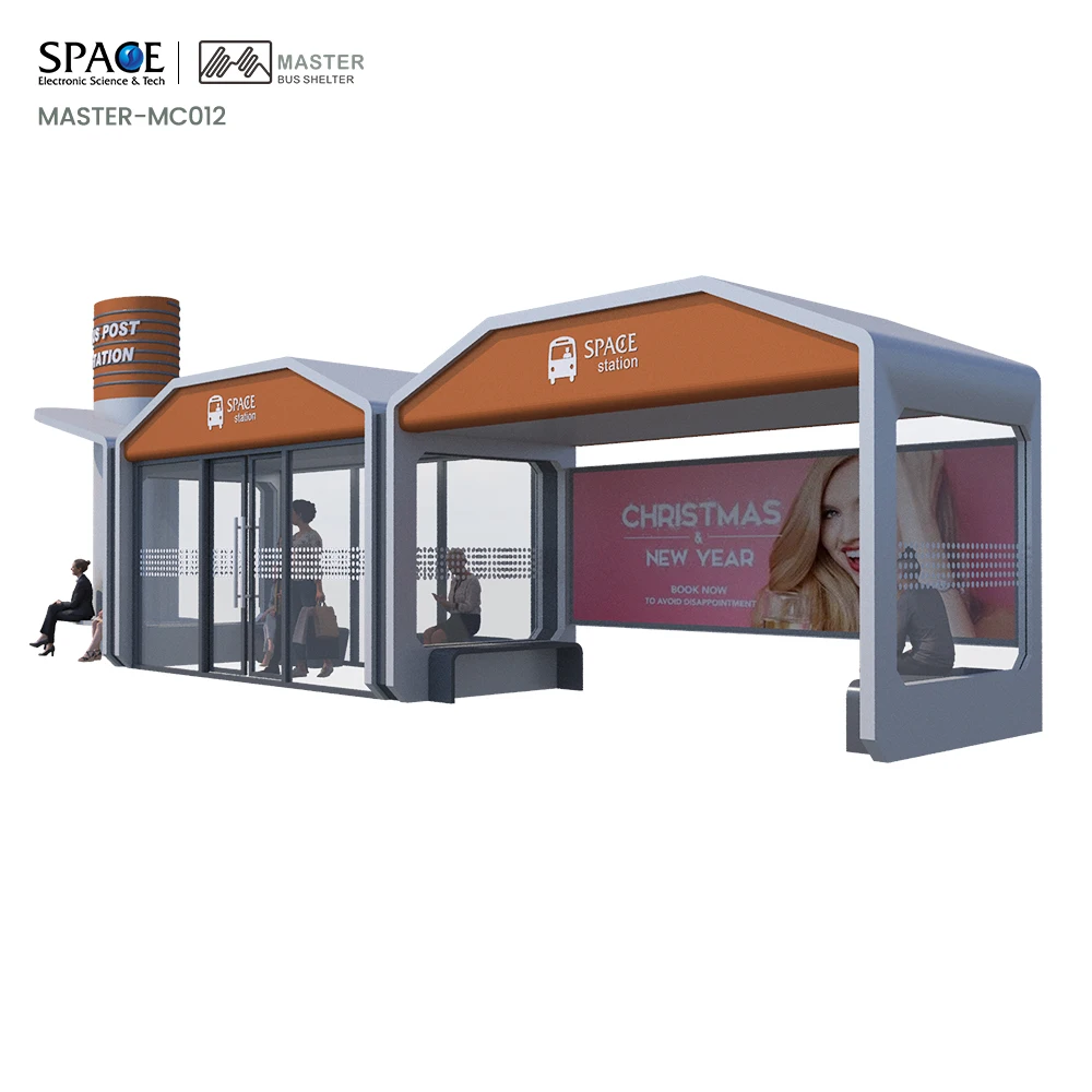 Fine Design Smart Urban Modern AC Bus Shelter for Sale
