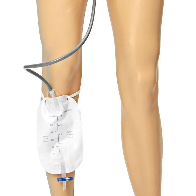 Disposable 750ML Urine Leg Bag With Cross(T-tap) Valve factory