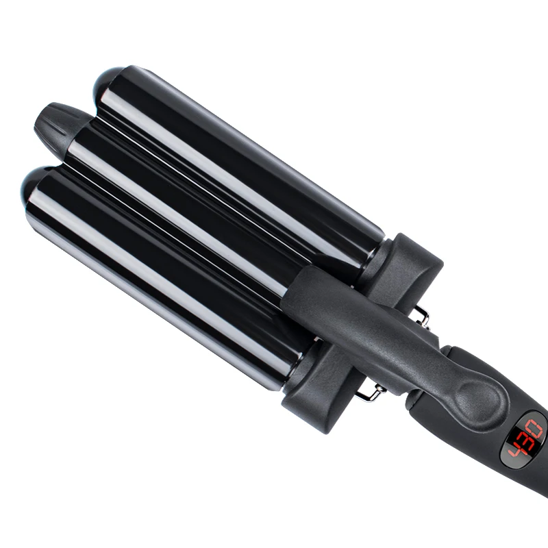 Ceramic Hot Curlers Triple Deep Waver 3 Barrel Wave Hair Curling Iron Professional Automatic Rotating Curling Iron Hair Curler
