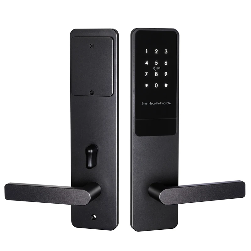 Home TTlock APP RFID Card Password Locks Aluminium Smart Advanced Front Door Keyless Digital Door Handle Lock