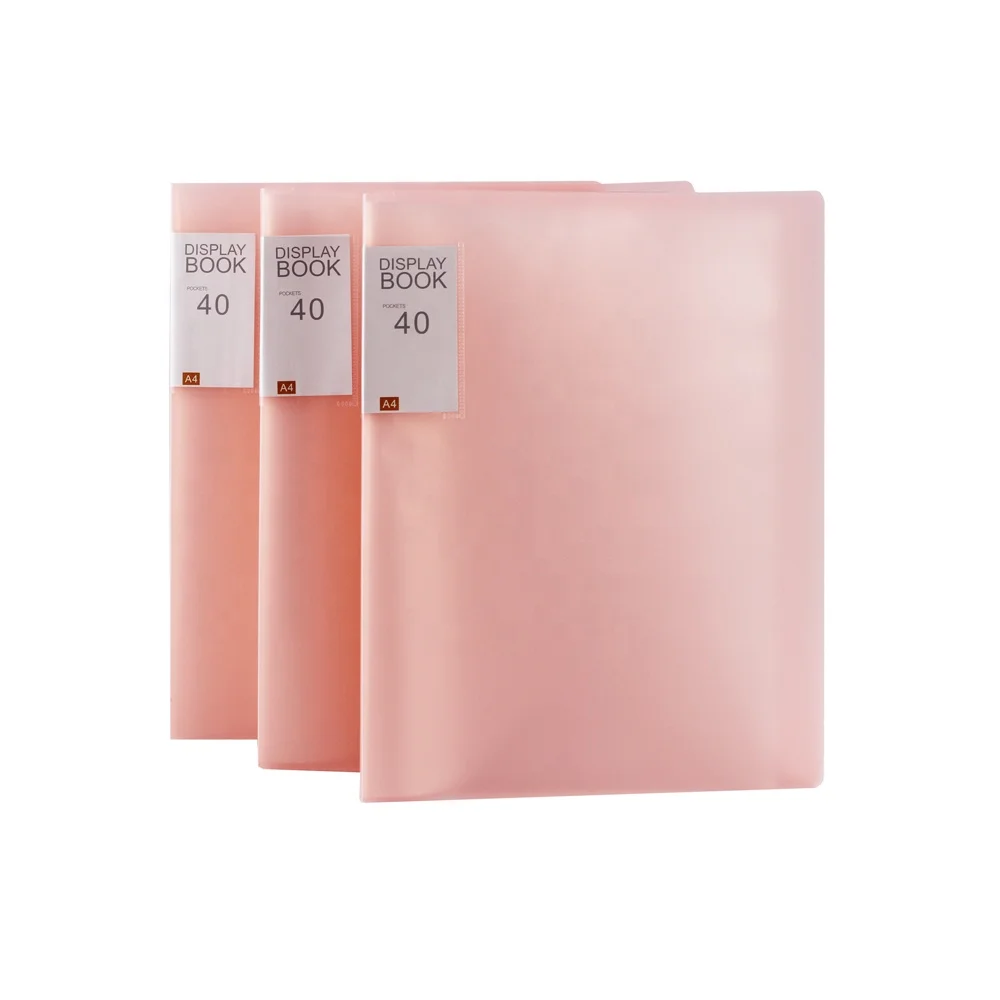 Custom 20 40 80 Pocket Pp Plastic A4 A5 Size Clear Document File Folder