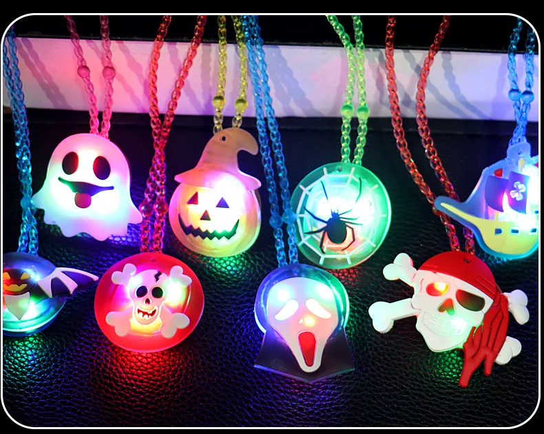 Новый дизайн, светящийся в темноте светящийся браслет на Хэллоуин, кольцо, ожерелье, игрушки для детей