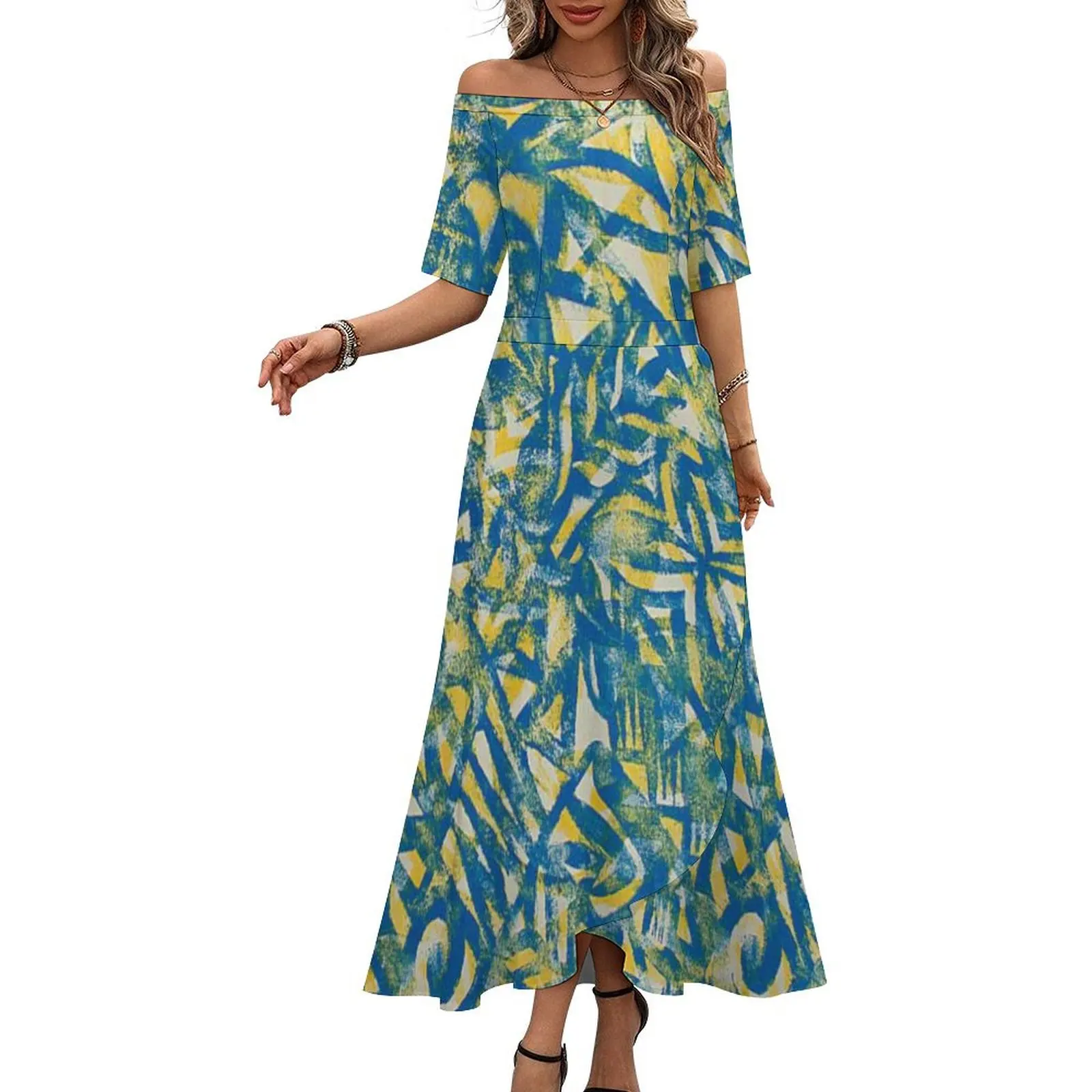 New Style Plus Size Women's Dresses Gown Hawaiian Fashion Samoan Dress Milk  Silk Short Sleeved Maxi Dress| Alibaba.com