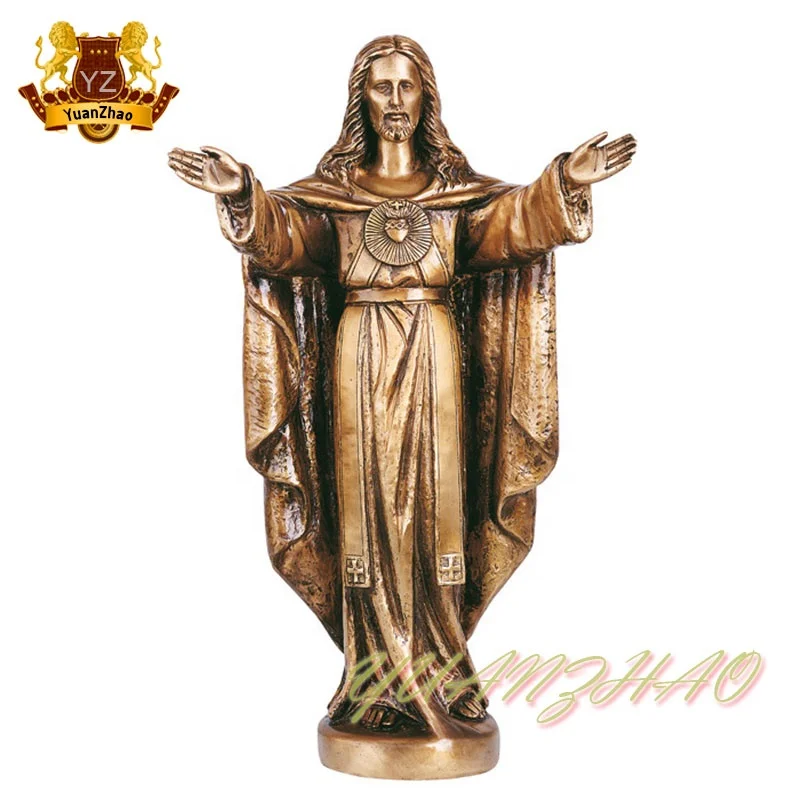 屋外用イエス・キリスト像 - ブロンズ製、5年保証、モダンデザイン