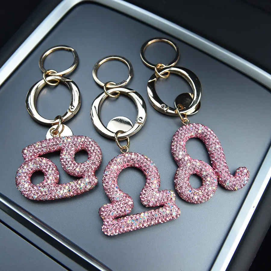 Portachiavi Zodiaco Pesci Con Incisione, Regalo In Acciaio Per Uomo E Donna, 3 Cm - 2