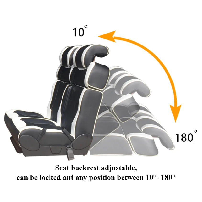 Topwellrv Deluxe Mpv Single Car Seat Adjustable Seat Bed Rv Caravan