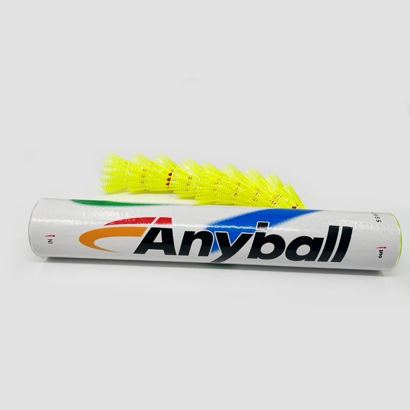 Cheap Factory Wholesale Nylon Training Shuttlecock Yellow Nylon Leaf Badminton Shuttlecock Nylon Badminton ball