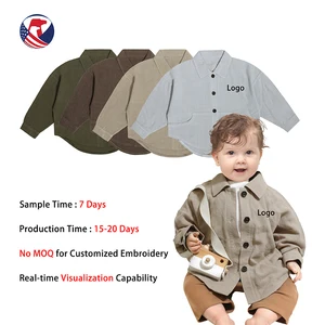 Good Quality Wholesale Custom Solid Kids Boys Girls Clothing Winter Autumn Children Top Baby Long Sleeve Shirt