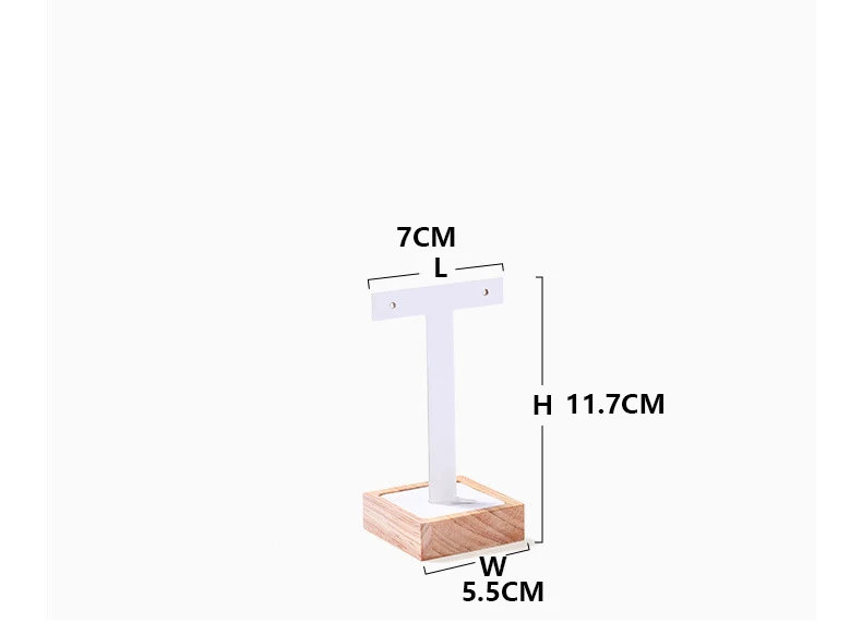 product a1 custom jewelry display rack wooden earrings display stand for two pairs of earrings-4