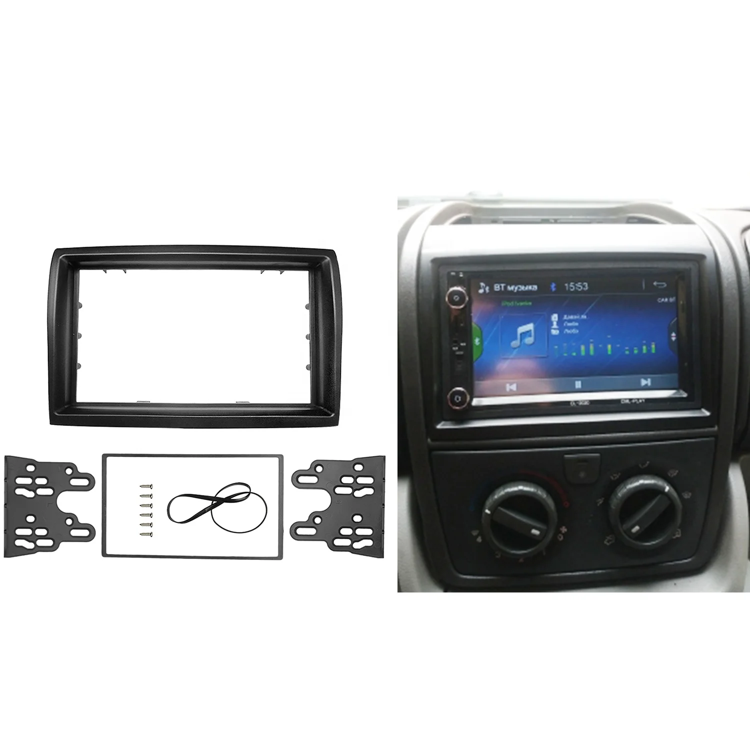 Double Din Radio Frame For Citroen Jumper Peugeot Boxer Fiat Ducato Stereo Gps Dvd