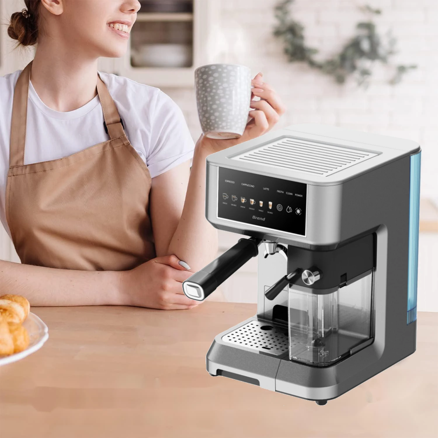 その他 Steam FOHERE Espresso Machine, 15 Bar Espresso and Cappuccino Maker with