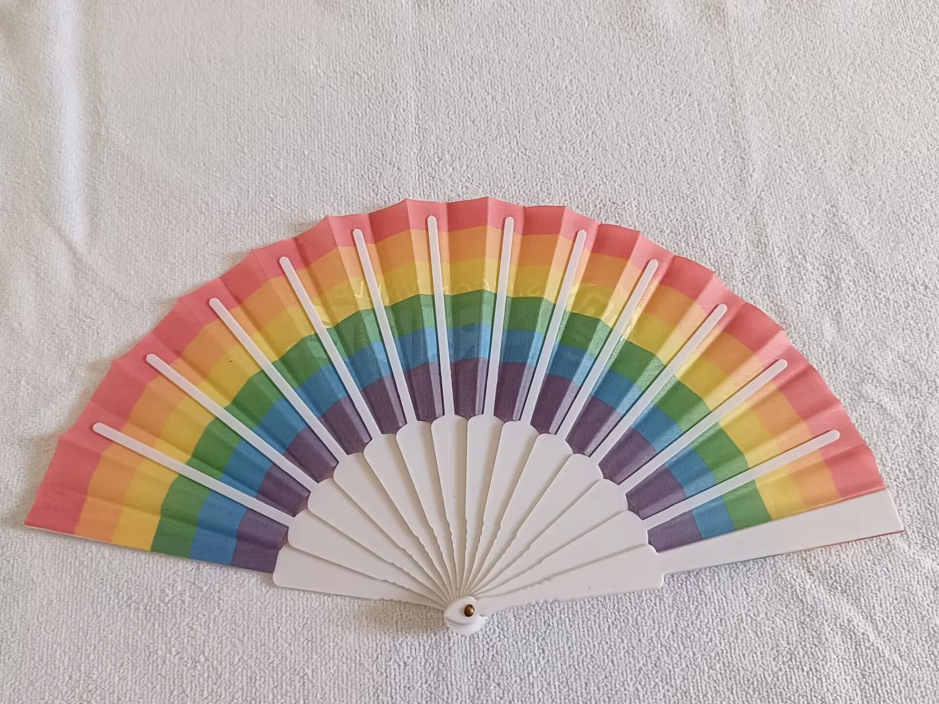Custom Logo Rainbow Hand Fans Gay Pride Fans Rainbow LGBT Party Decoration Folding Hand Fan