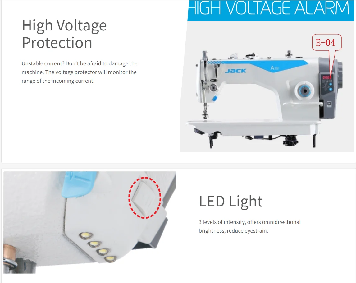 Industrial Sewing Machine JACK A2B Lockstitch With Automatic Thread Trimmer