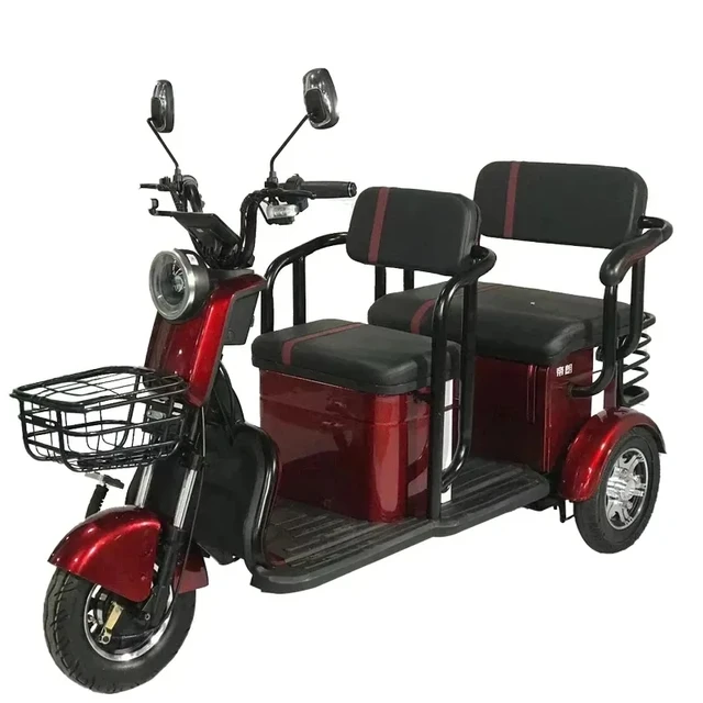 electric tricycle bike factory supply directly 500W 60V20Ah used adult 3 wheel scooter for adult tricyclic bike