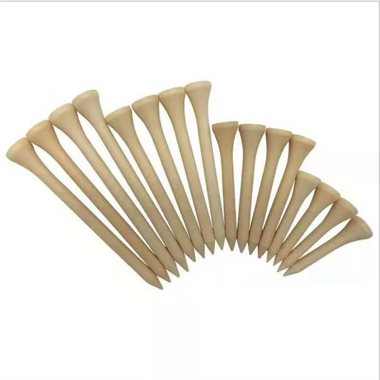 70mm Wooden Golf Tees Custom Printing logo Cheap Bamboo Golf Tee Custom Golf Tees details