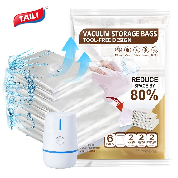 Jumbo Double Cube Design Plastic Vacuum Storage Bag Vacuum Seal Bags  Clothes Storage Space Saving - China Vacuum Storage Bag, Vacuum Seal Bags