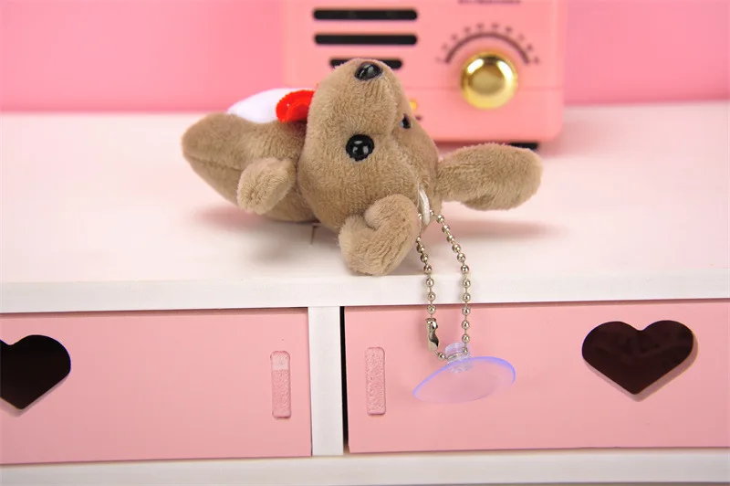 EE1194 Mini Cute Kangaroo Plushie Keychain Toy for Claw Machine Doll Stuffed Animal Doll Toy Plush Kangaroo Keychain