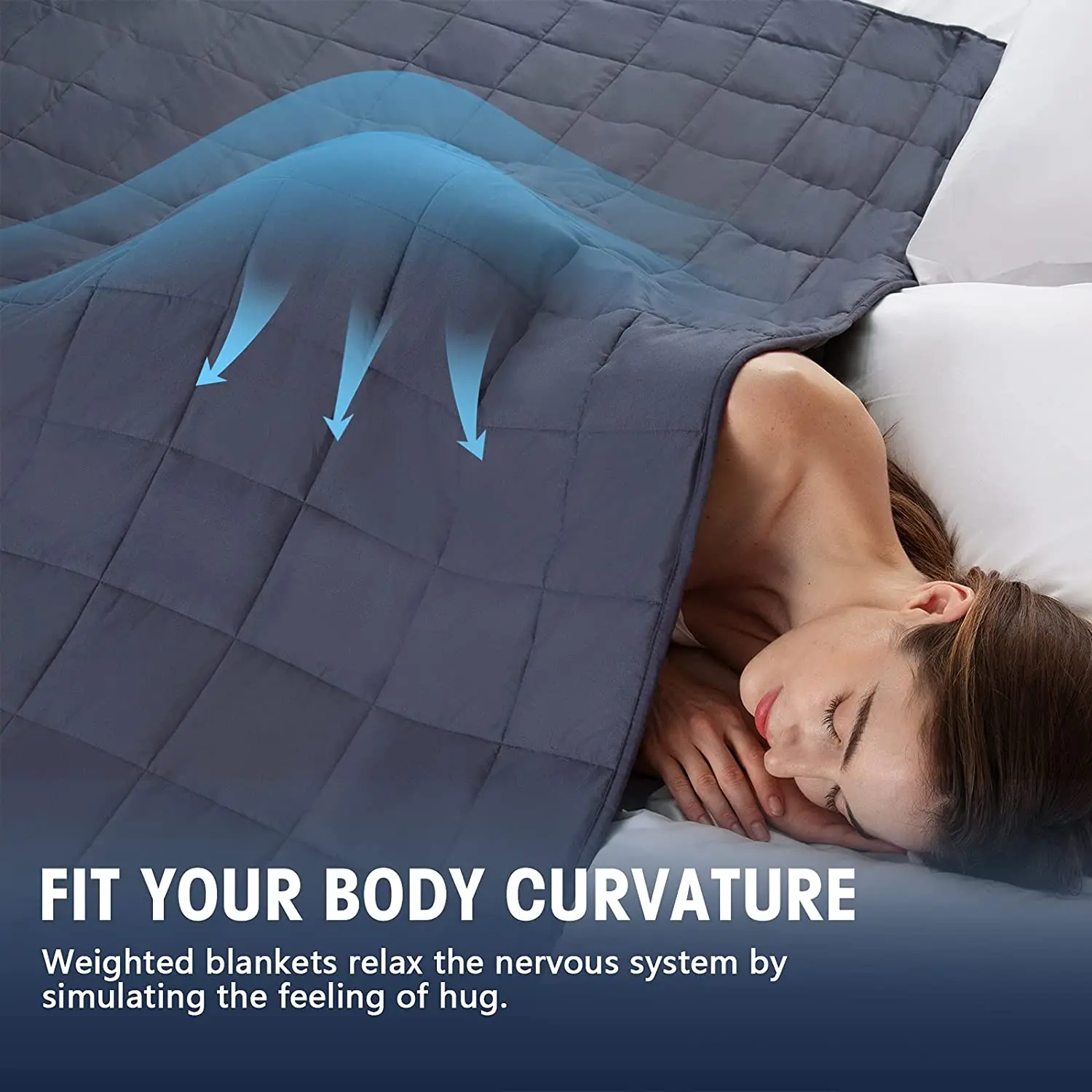 15lbs/20lbs/25/30lbs Cotton Anxiety Autism Heavy Blanket Bamboo Adult