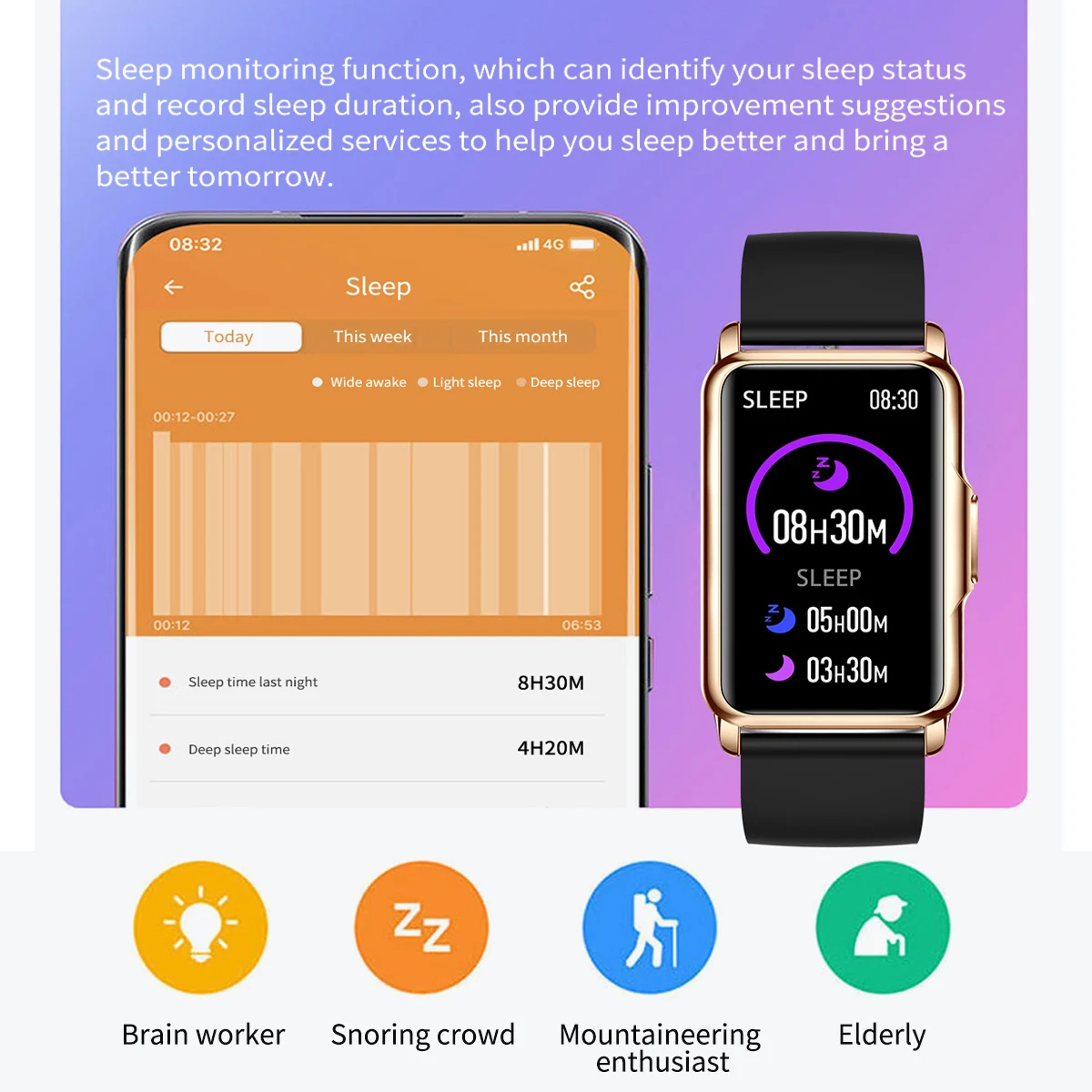 Smart Watch Women H80 Reloj Smart Watch Blood Oxygen Monitoring Heart Rate Ladies Smartwatch CE Rohs MSDS for Android IOS Phone