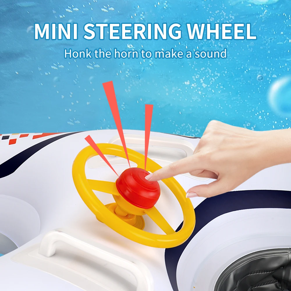 Swimbobo Baby Seat Floats Thicken PVC Inflatable Kids Swim Float Child Swimming Rings Toys Floating Ring Summer With Canopy
