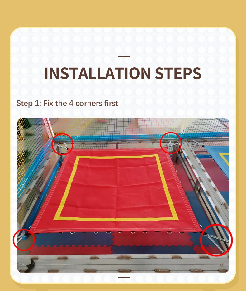 Commercial Outdoor Custom Colored Trampoline Jumping Mat White