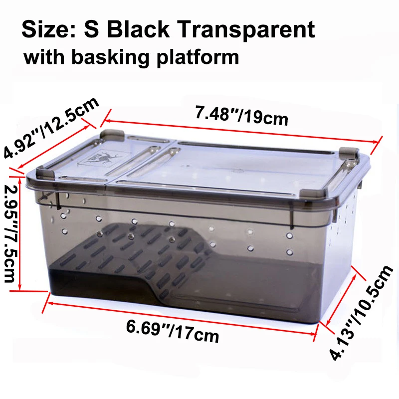 Reptile Feeding Box Snake Breeding Box Transparent Animal Habitat Cage ...