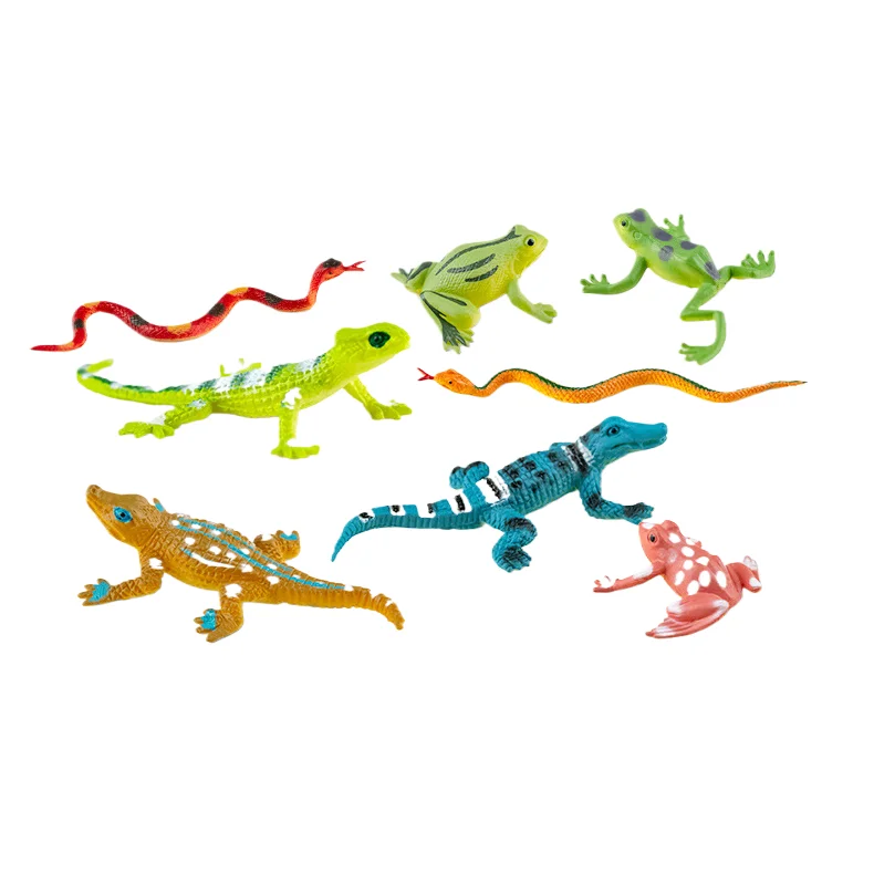 Dongmei Simulation Reptile Toy Model PVC Hollow Decoration Lizard Snake crocodile Color Change