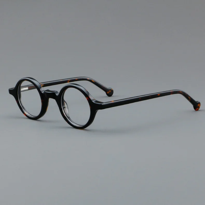 Vintage Wooden Round Acetate Eyeglasses 2026