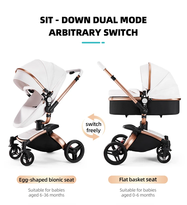 Wholesale New Born Lightweight Foldable Pram 3 In 1 Folding Light Carriage Cheap Baby Stroller