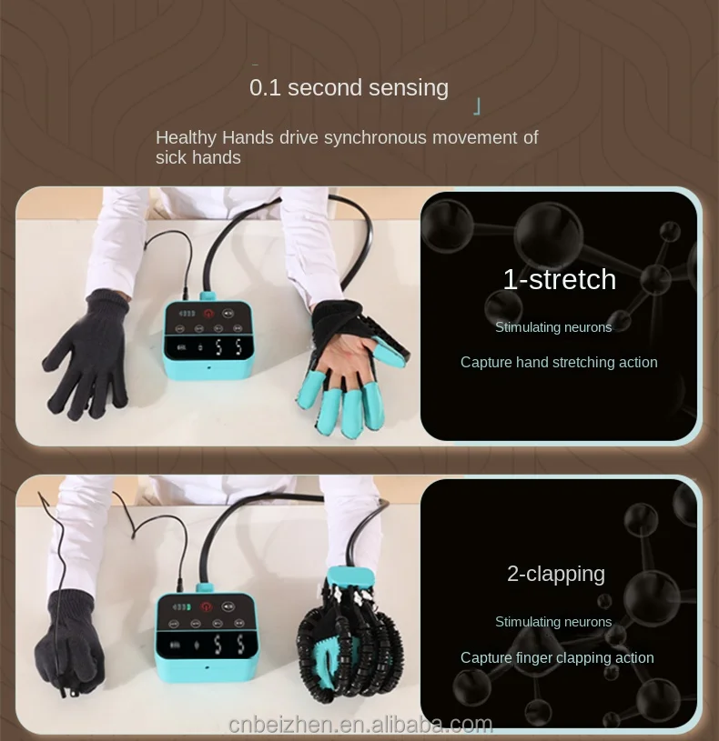 2023 newest design finger recovery hand rehabilitation robot glove for Stroke patients physiotherapy equipment suppliers factory