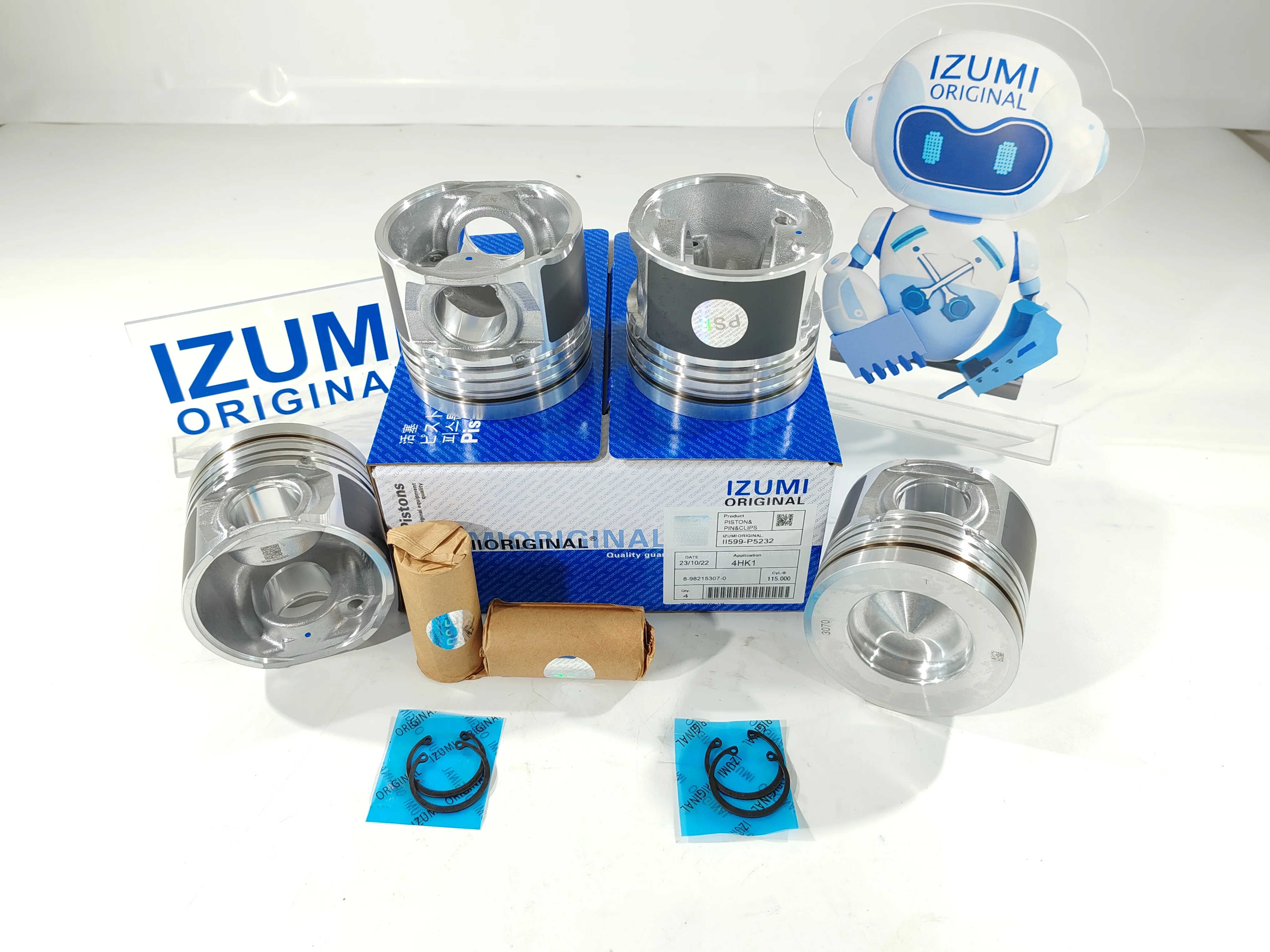 IZUMI Piston Kit for ISUZU Engine 4HK1 - Rebuild Solutions IZUMI Piston Kit for ISUZU Engine 4HK1 - Rebuild Solutions