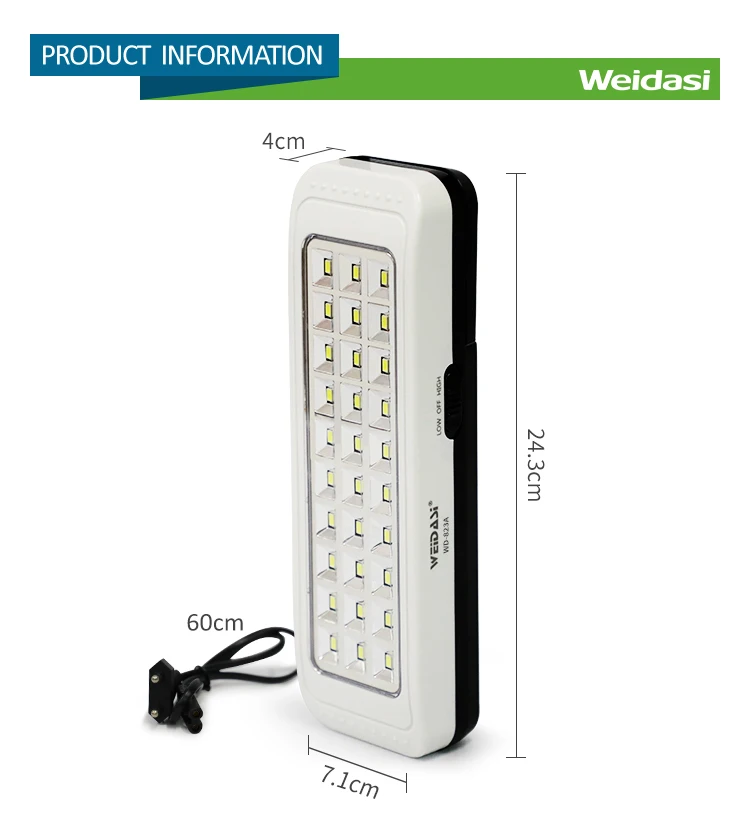 led charging light battery