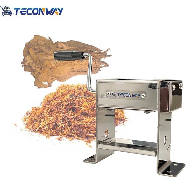 China Direct Sale One-year Warranty SS304 Industrial Hand Rotate Home Use Cut Grinder Machine Tobacco for Herb Leaf