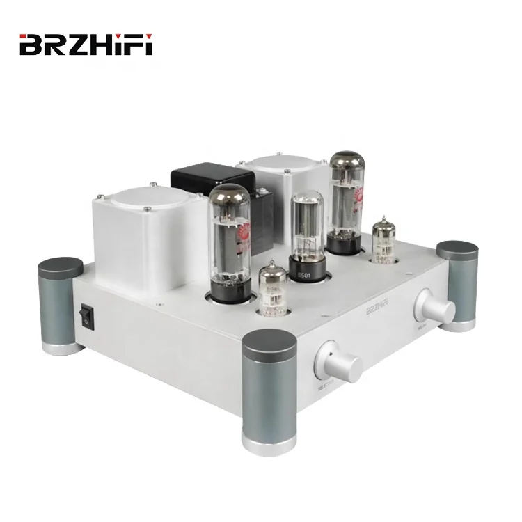 BRZHIFI Алумінієвий Корпус EL34 HiFi 10W*2 300B Стерео Клас A Вакуумний Усилитель