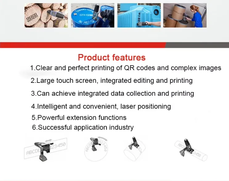 Original Binding EBS-260 Handheld Inkjet Printer Small Coding Machine High Performance Intelligent Coding