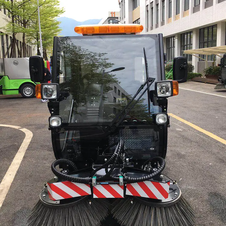 PTO Driven Tractor Vacuum Road Sweeper Truck Four Wheel Steering Road Sweeper Cleaning Machine Sweeper Brush Road