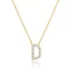 Collana in zirconi con lettera d t14474