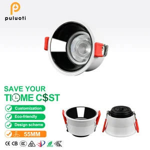 Modern Embedded LED Spotlight High CRI Full-Spectrum Eye-Friendly Aluminum Construction Flicker-Free Anti-Glare for Indoor Use