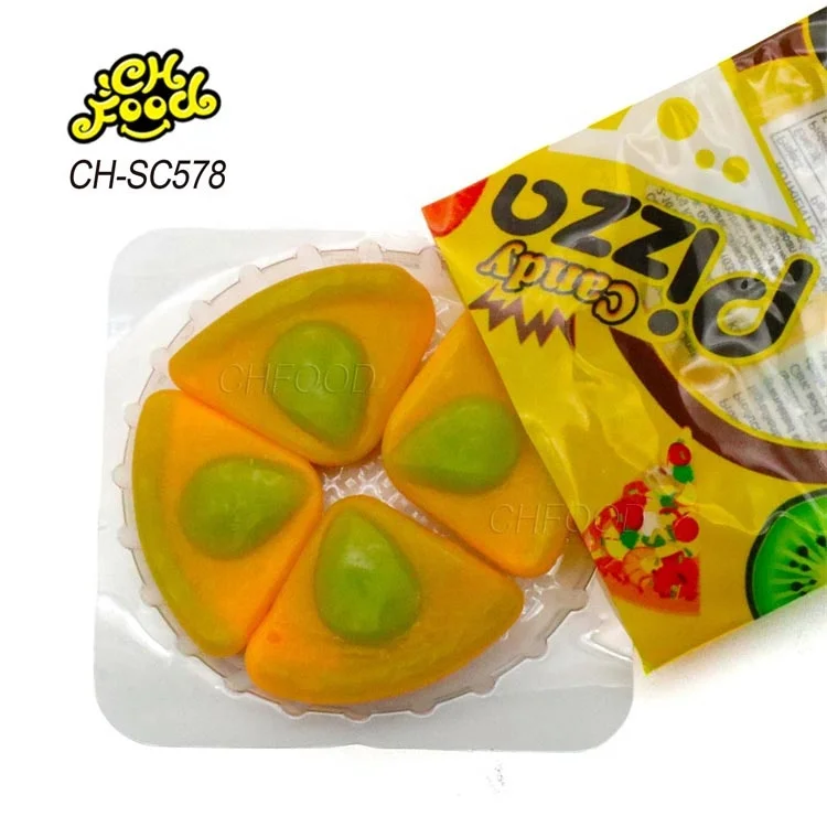 Hot Selling Fruit Flavor Pizza Gummy Jelly Soft Candy Sweets for Kids