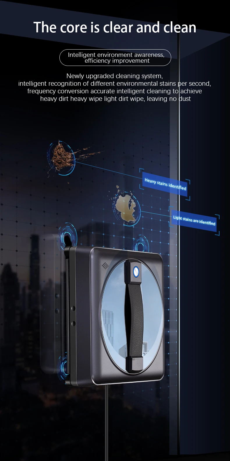 Electric Window Cleaning Robot With Water Tank Automatic Window Cleaning Machine For Household