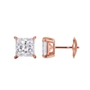 Pendientes de oro rosa de 14k con diamantes de laboratorio