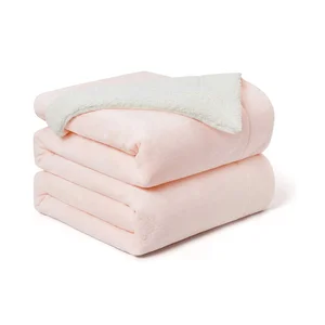 High Quality Lightweight Cozy Soft Plush Microfiber Blue Flannel Fleece Throw Blankets King Size Fleece Blanket for Home Sofa