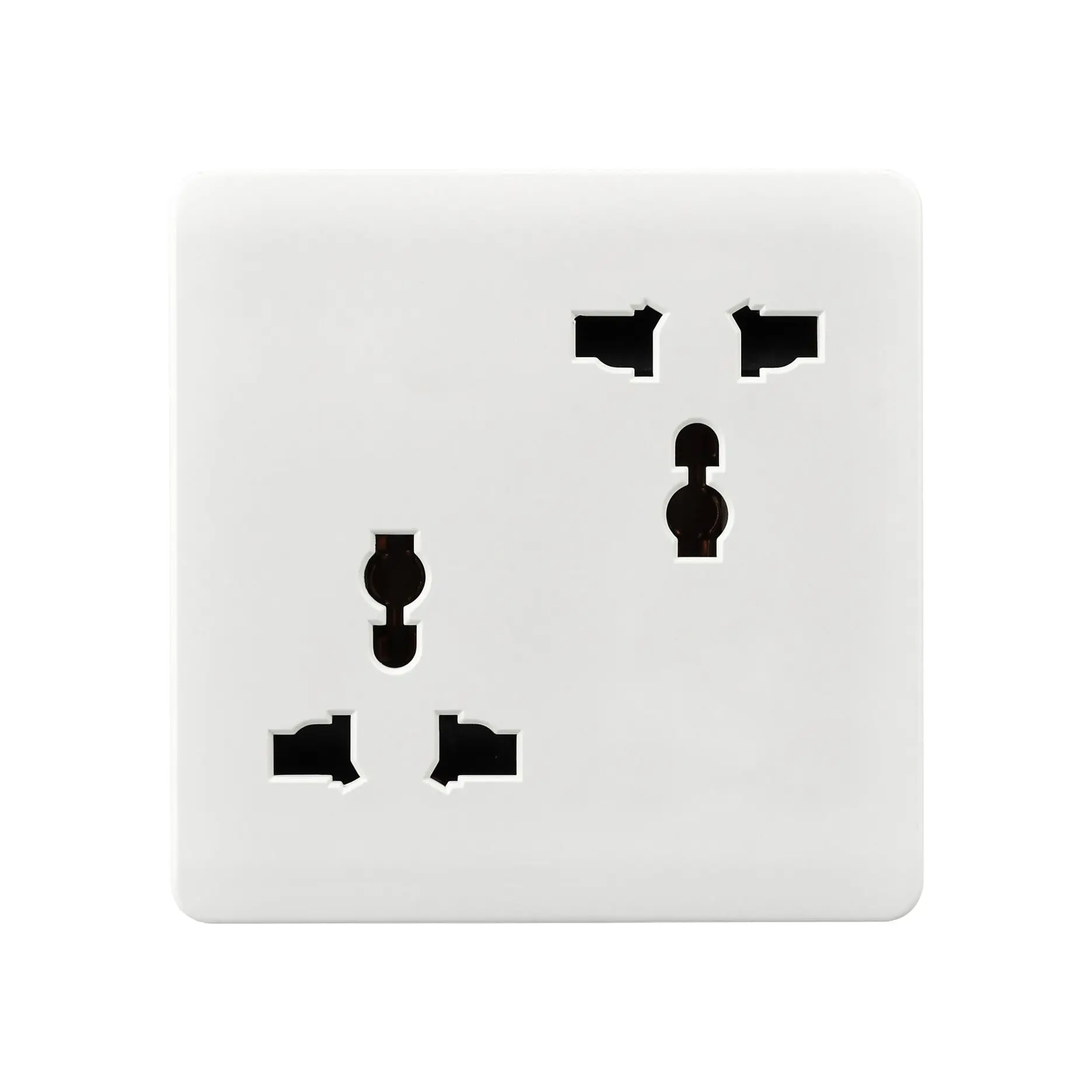 13A 2 Gang MF коммутационная розетка, двойная USB-розетка, электрическая розетка с неоновым и USB-портом
