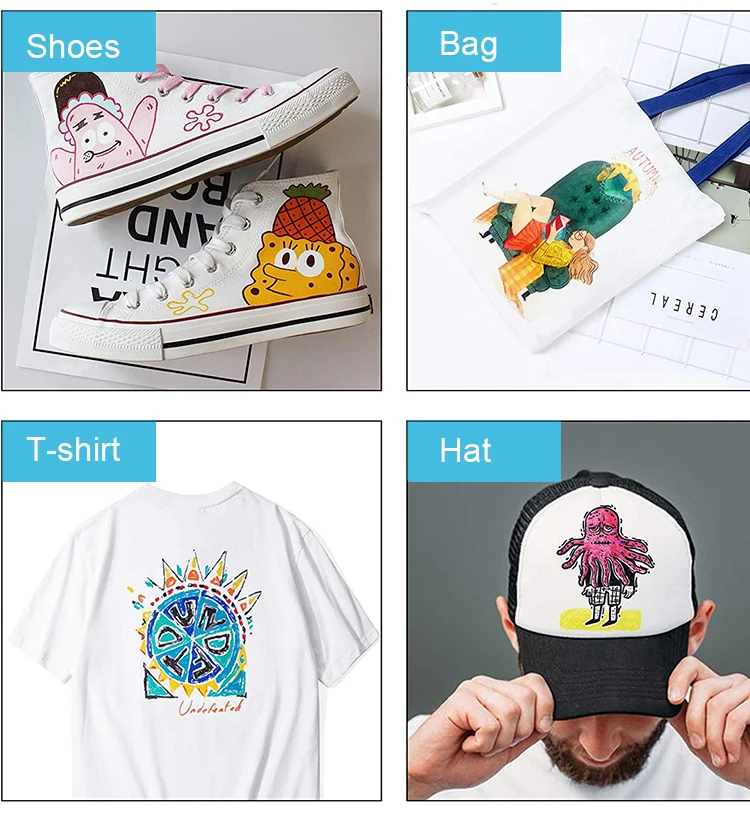 Горячая Распродажа двойной наконечник цветная печать на наборе футболка и текстиль набор искусство для ткани одежды Перманентный маркер ручка