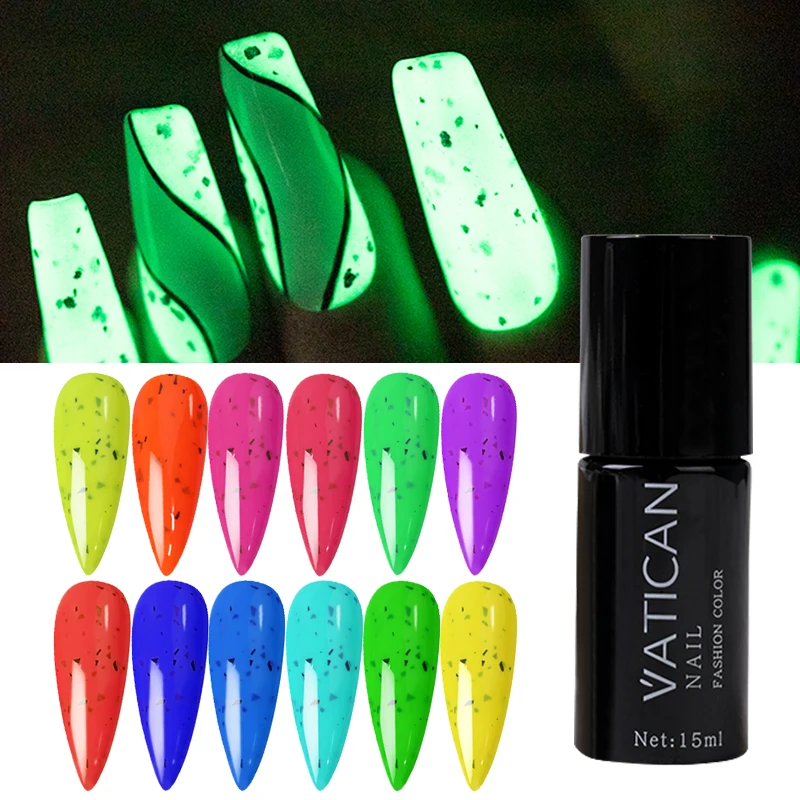 High quality and hot selling polished luminous nail polish is deeply loved by students