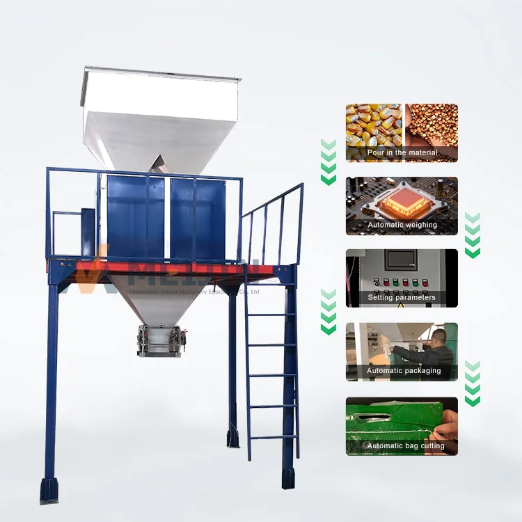 Hot Sale Multi-Function Soybeans Corn  Fertilizer Packaging Machine Granule Double Bucket Packing Machine