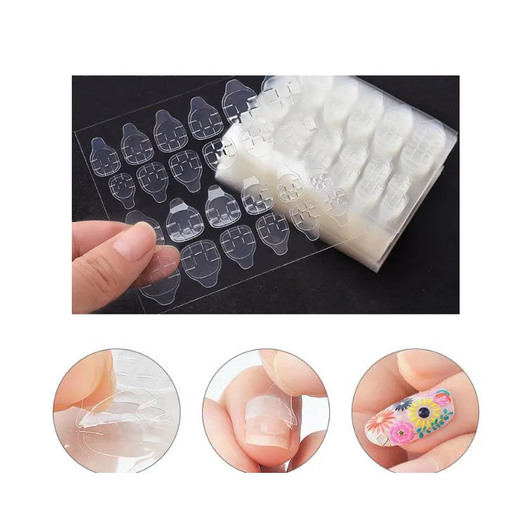 Na0204 Double Sides Nail Glue Sticker Fingernails Nail Glue Jelly Gel Tape  Adhesive Tabs Transparent Flexible Fake Nails Tips - Buy Nail Glue  Sticker,Double Sides Nail Glue Stickers,Nail Glue Tabs Product on