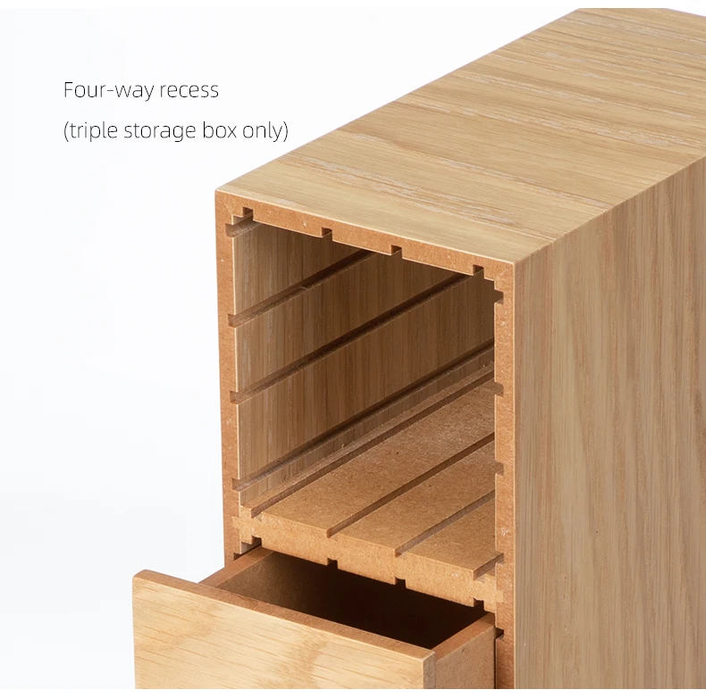Shimoyama New Luxury Laminated Wood Storage Box Case For Desktop