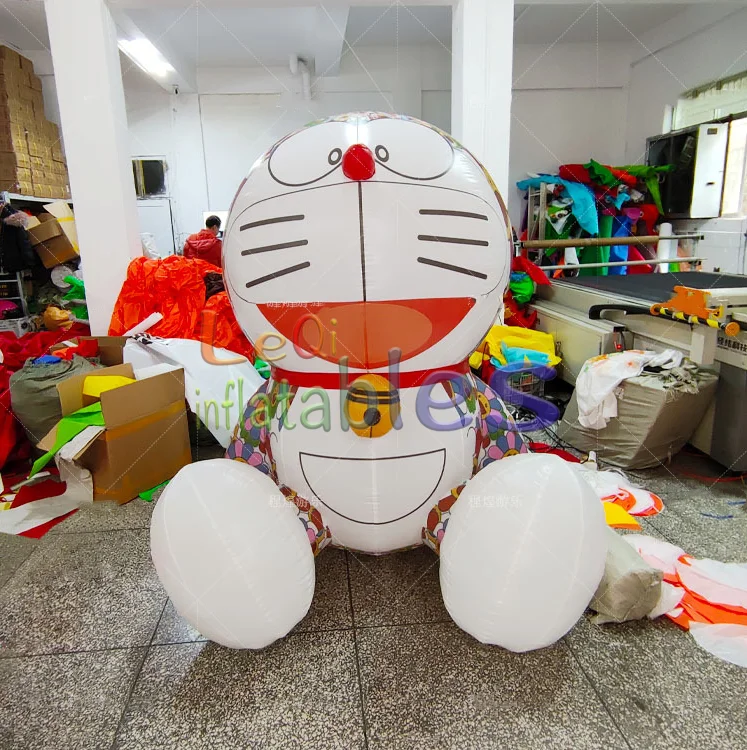2m Colorful Cartoon Character Doraemon Inflatable Cartoon Lovely Decoration Event Sitting Inflatable Doraemon Cartoon Toy
