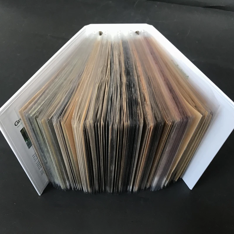 New Design Engineered Wood Veneer Sample Book 200 Options Natural and Dyed Veneer for Hotel Application